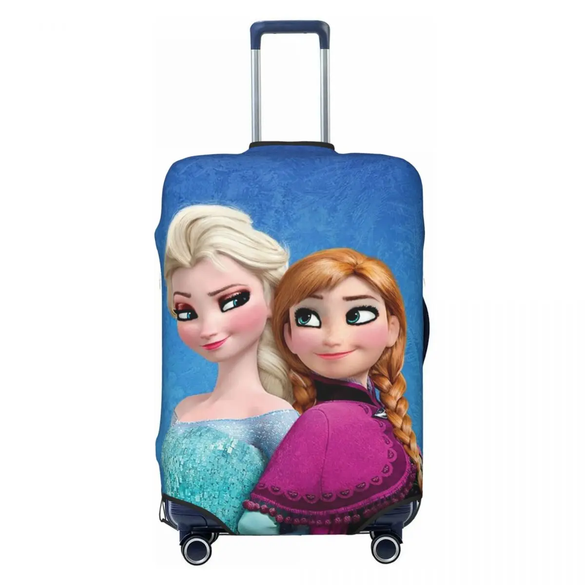 

Elsa Anna Princess Frozen Travel Luggage Cover Washable Anime Cartoon Suitcase Cover Protector Fit 18-32 Inch