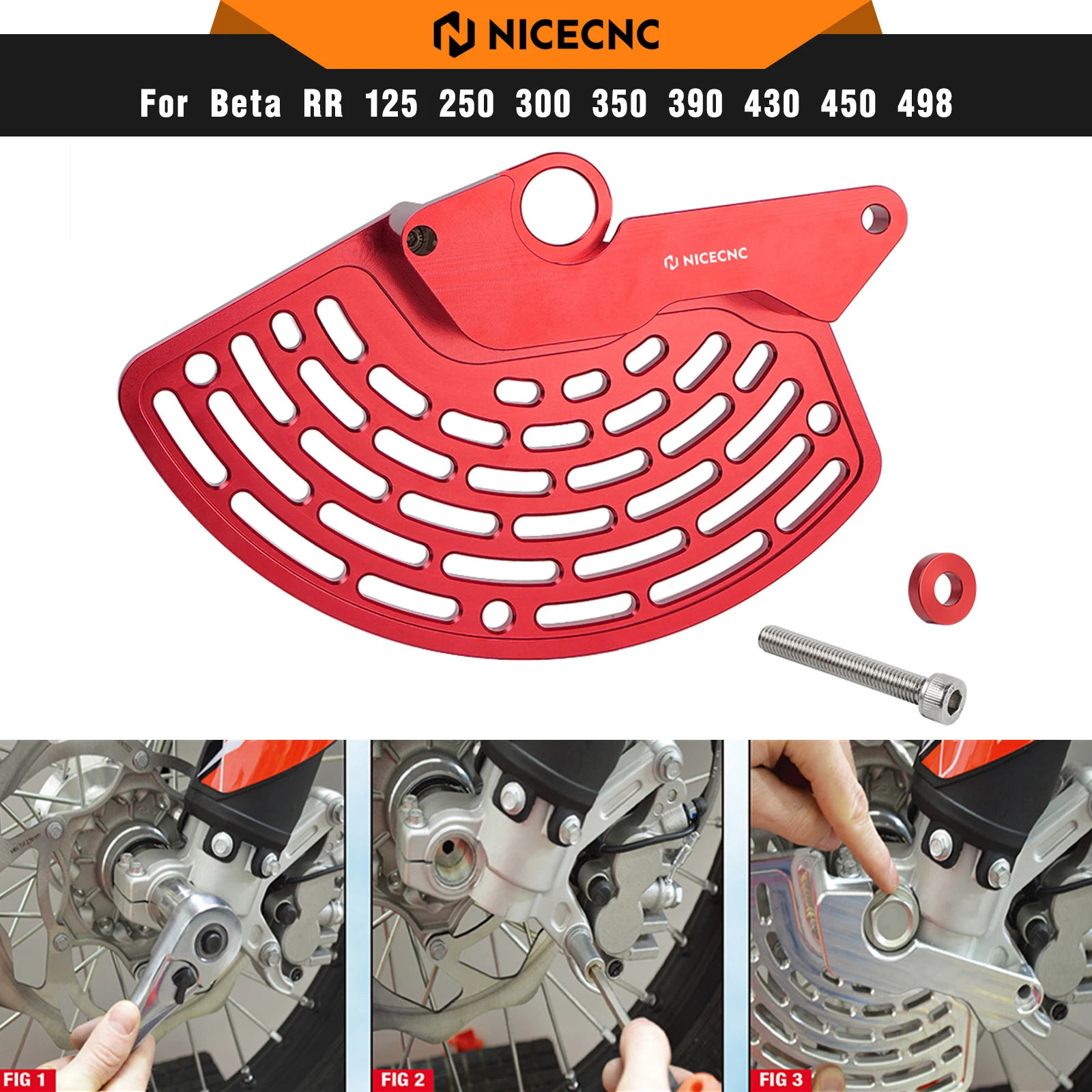 

NICECNC For Beta RR 300 RR 250 2013-2024 Front Brake Disc Guard RR 125 200 2019-2024 RR-S 350 RR-S 390 430 500 2015-2024