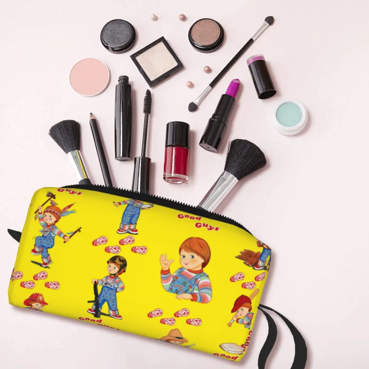 Cartoon Good Guys Chucky Doll Toiletry Bag Fashion Child\'s Play Makeup Cosmetic Organizer for Women Beauty Storage Dopp Kit Case