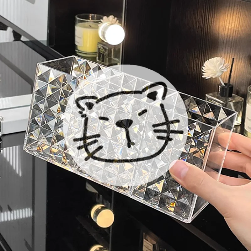 

Transparent Lipstick Cosmetic Makeup Acrylic Makeup Brush Tool Storage Box Case Make-up Brush Holder Table Organizer Makeup Tool
