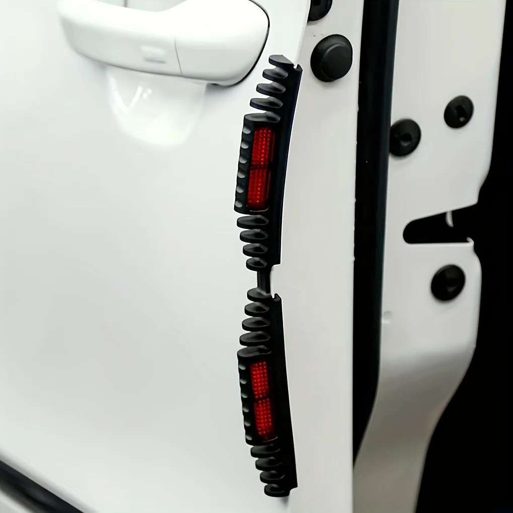 

4pcs Heavy-Duty Door edge guards with Reflective strips,for Cars, Trucks, Vans, Anti-Scratch, Anti-Collision Protection,