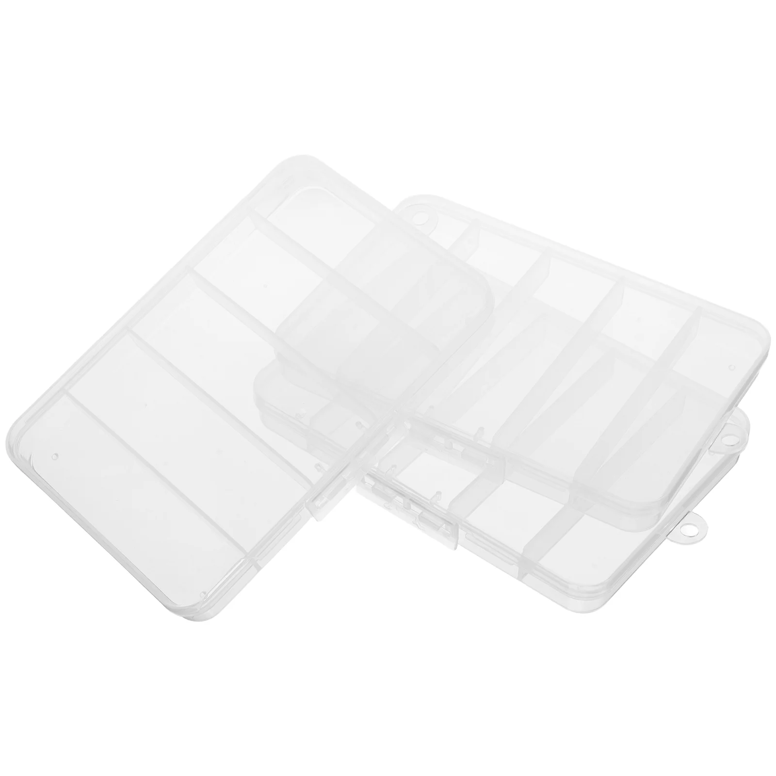 3 Pcs 5-Grid Plastic Clear Fishing Tackle Accessory Box Fishing Tackle Storage Case Fishing Lure Bait Hooks Storage Container Fo