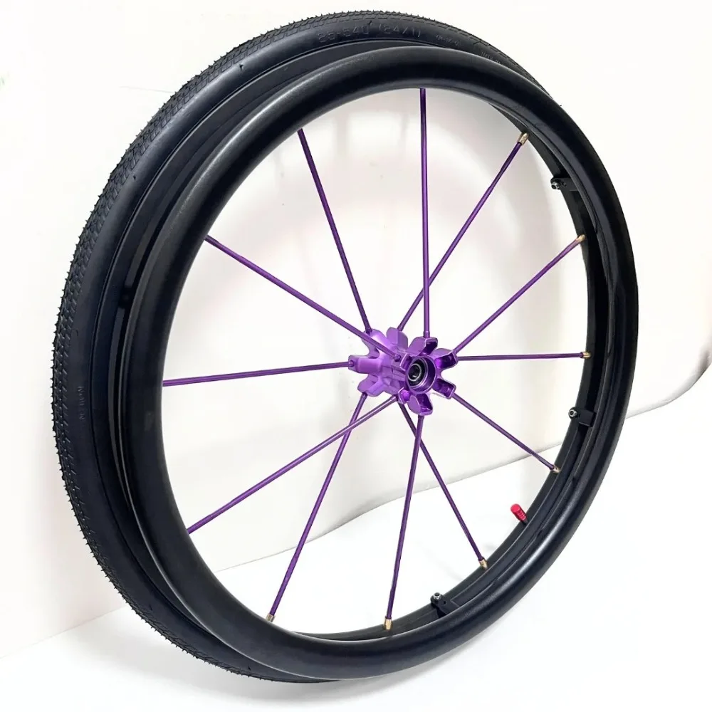 24 inch sports wheelchair large wheel bold armrest spoke reinforcement aluminum alloy