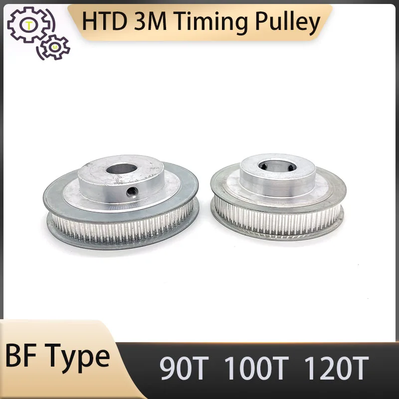 HTD 3M TiminPulley BF 90T 100T 120THTD3M Pulley 90Teeth 100Teeth 120Teeth Belt Width10/15mm  Bore 5~25mm HTD3M Timing Pulleys