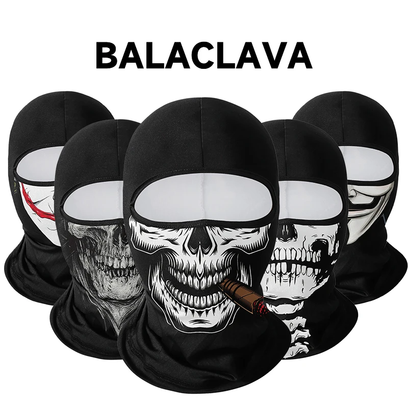Cycling Mask Skull Quick-drying Sunscreen Balaclava Men's Motorcycle Elastic Helmet Lined Ghost Full Face Windproof Headgear