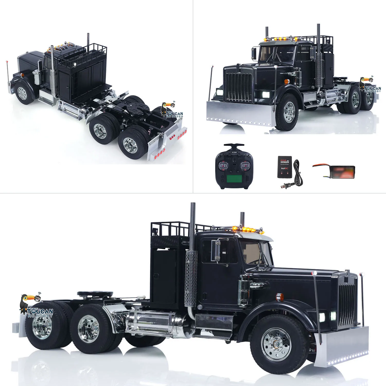TAMIYA 56336 King Hauler 6x4 1/14 RC Tractor Truck RTR Flysky ST8 Radio Remote Control Lorry Car Model Light Sound Smoke Unit