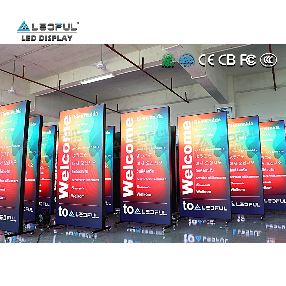 Available Online 4G 5G Wifi Cloud Control LED Poster Advertising Machine