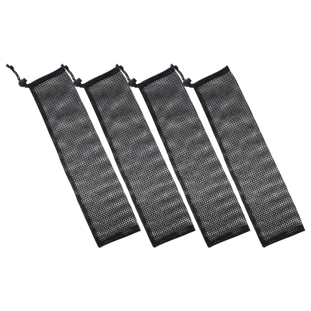 

4Pcs Hanging Mesh Bird Feeder Bags Outdoor Nylon Drawstring Feeding Pouch Wild Birds Food Feeder Sack Birds Feeding Mesh Bag