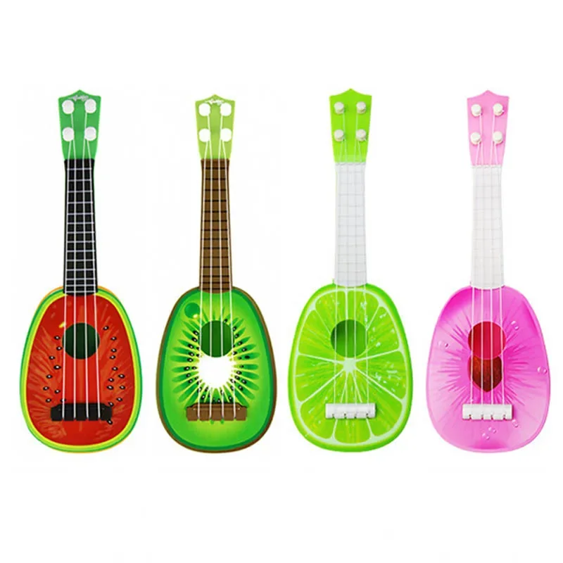 Fruit Beginner Classical Ukulele Guitar Musical Instrument Kids Montessori Toys for Children Early Education Leaning Toy Gift