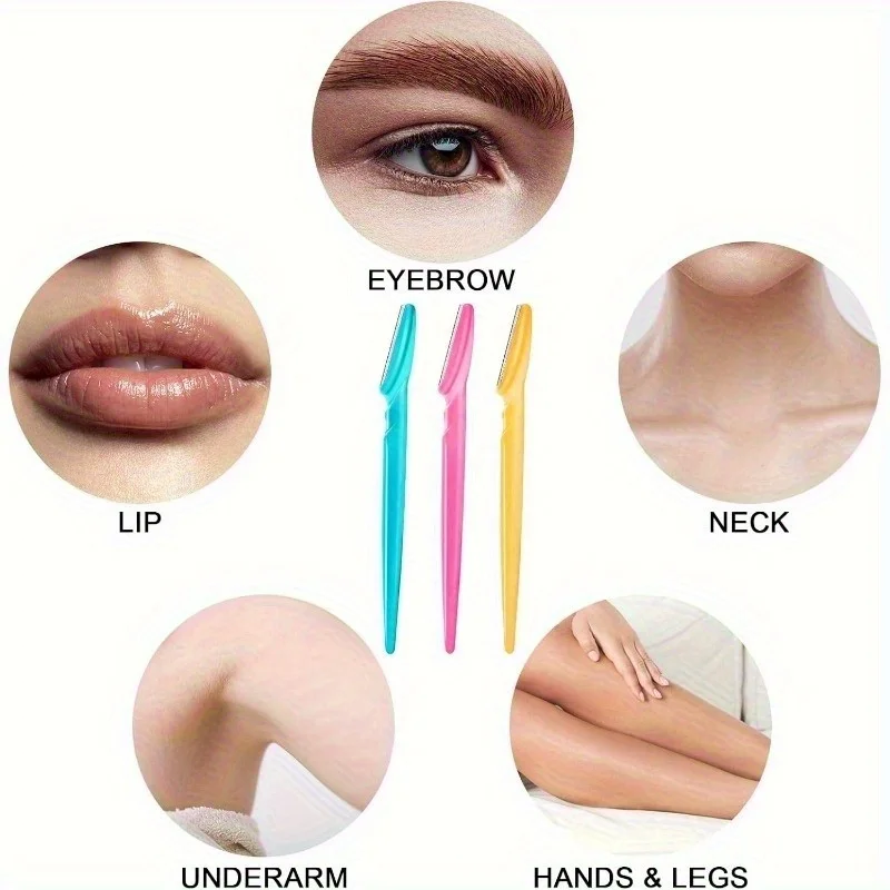 21Pcs Eyebrow Razor Dermaplaning Tool, Facial Hair Remover & Eyebrow Shaper with Precision Cover for Women Men