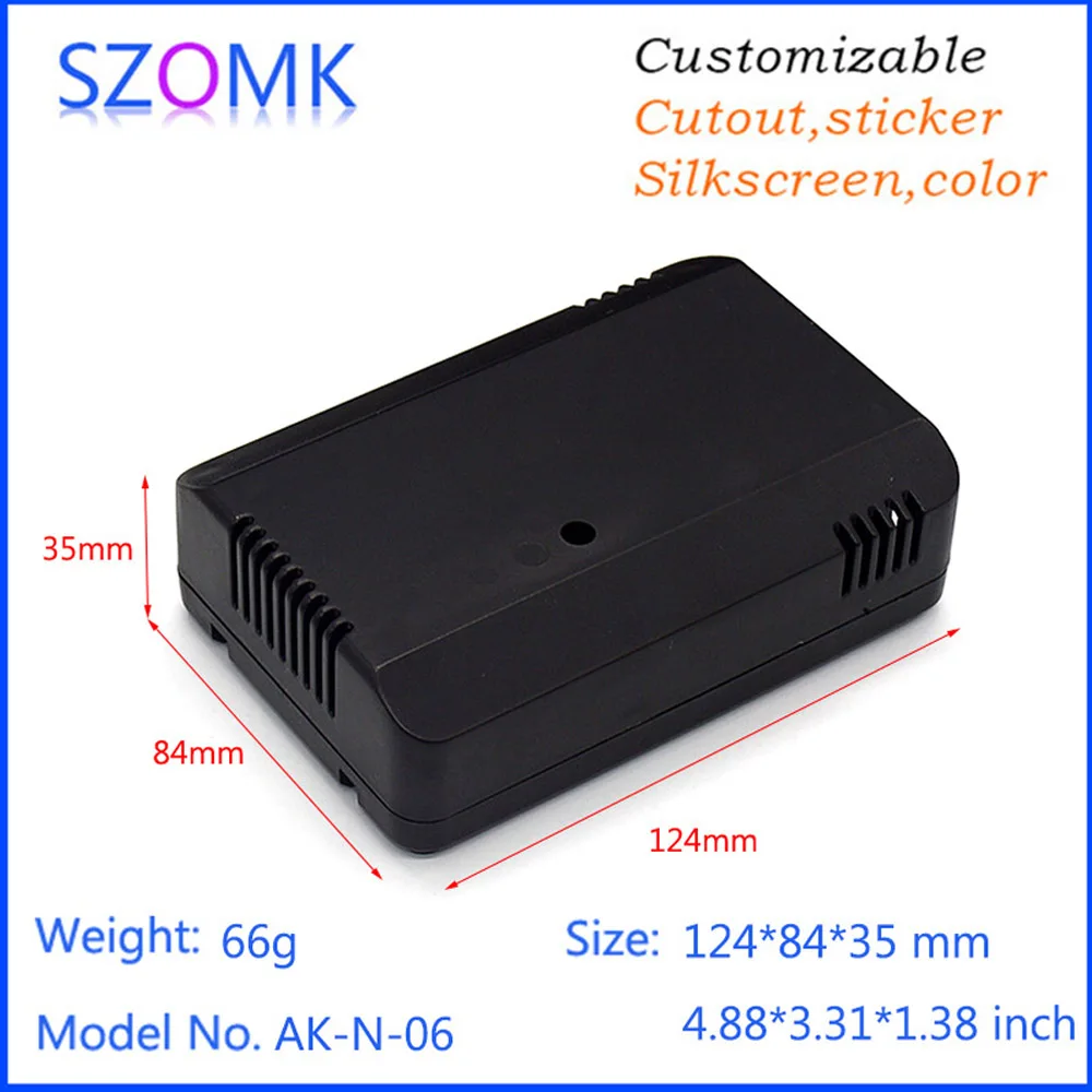 

1Piece szomk plastic box for electronic project abs plastic material plastic electrical control case housing 112x84x38mm