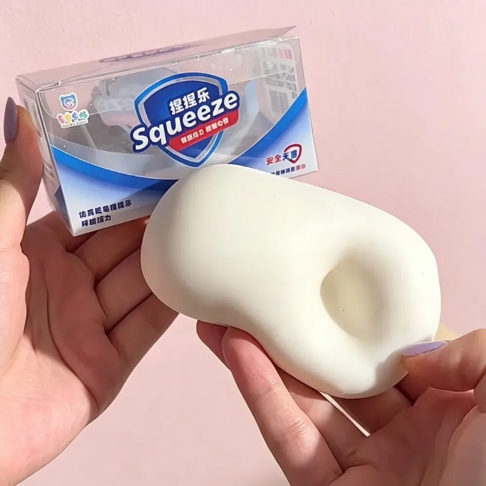 Soap Crunch Squishy Toy Shapeable Stress Ball Block Filling Slow Rebound Squeeze Toys ASMR Friction Noise Anti Anxiety Desk Gift