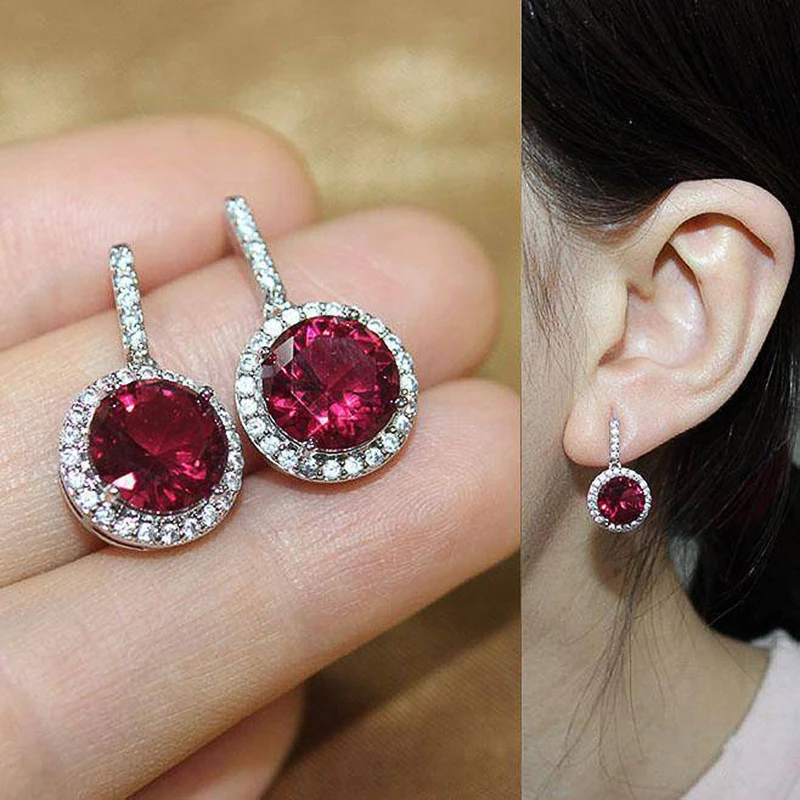 Huitan Classic and Simple Cubic Zirconia Drop Earrings for Women Colored CZ Luxury Elegant Female Earrings Wedding Trend Jewelry