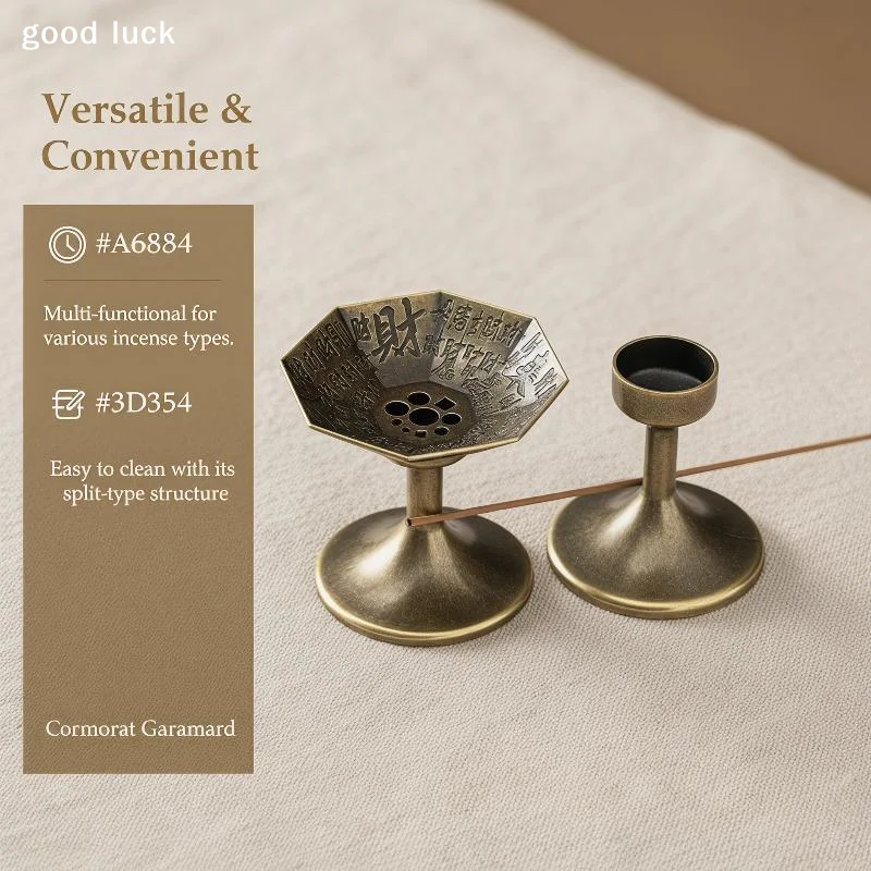 AnswerSplit-type Alloy Incense Holder High-footed 9-Holes Sandalwood Incense Burner Stable Aromatherapy Stove Home Decoration