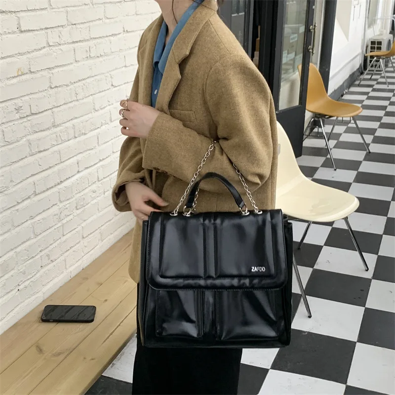 Vintage Women Backpack Retro Student Handbags Pu Leather School Shoulder Bag OL Business Briefcase Bag College Student Backpack