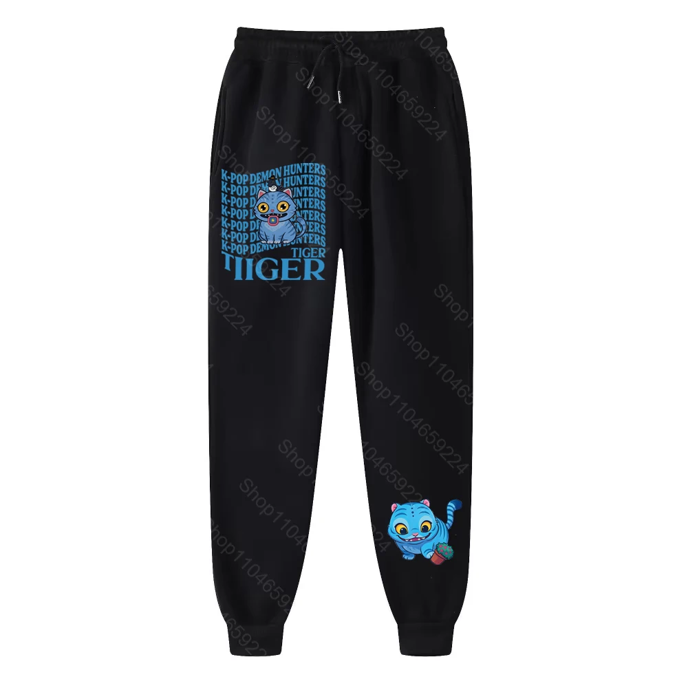 Kpop デーモンハンタータイガーパンツ原宿ストリート男性女性ジョギングスウェットパンツプリントランニングパンツスポーツ特大ジョガー