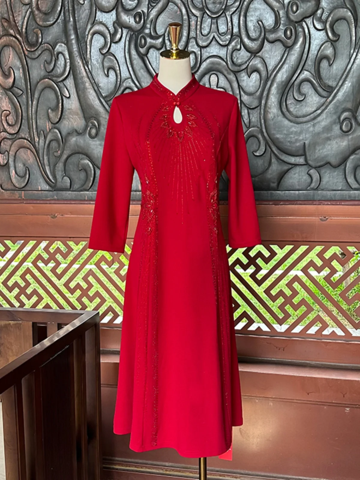 

Элегантное свадебное платье для мамы, осенняя новинка, большие размеры, молодежный стиль, вечернее платье средней длины