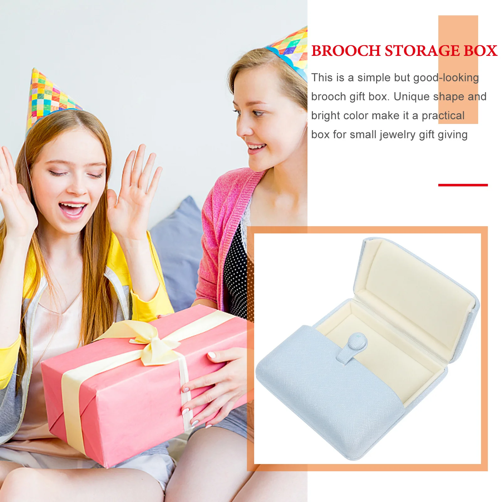 

Brooch Gift Small Jewelry Gift Box For Brooch Pin Badge Display Case Enamel Pin Holder Storage Lapel Organizer Decorative