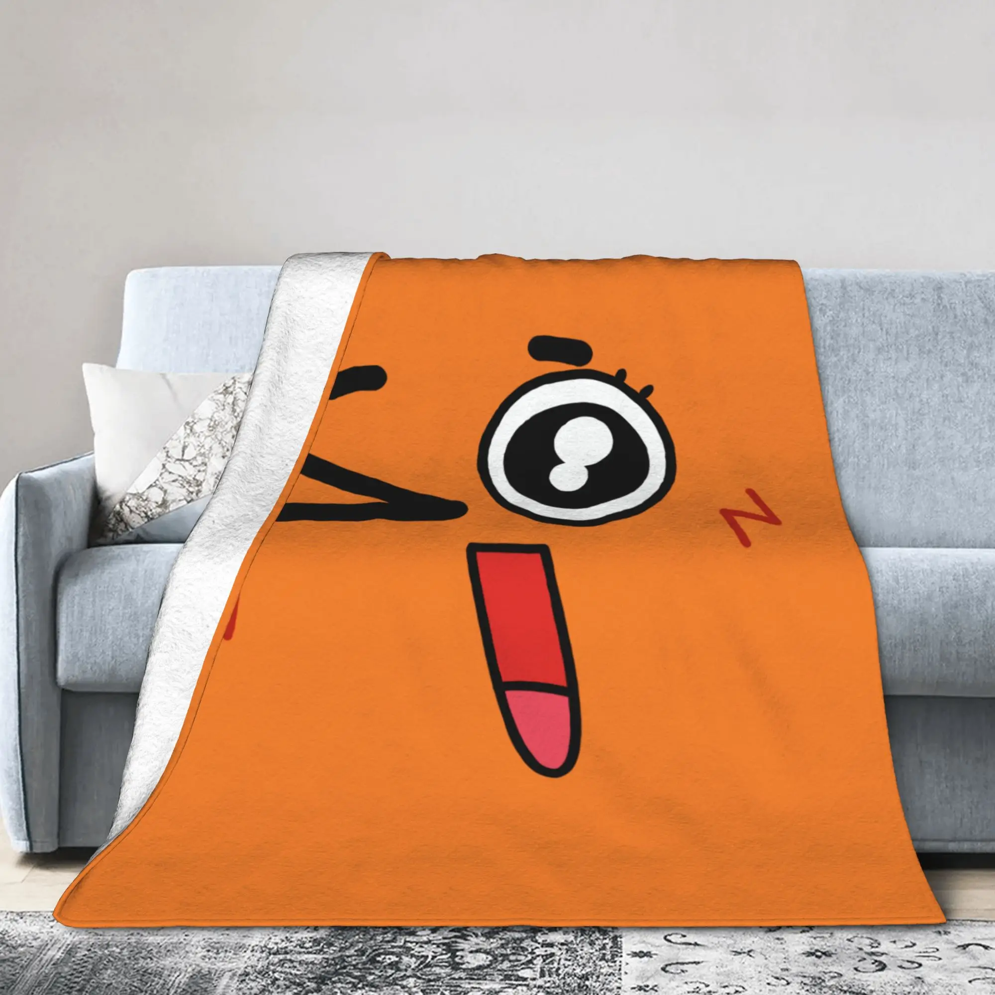 Darwins Face Flannel Throw Blanket Amazing World Of Gumballs Blankets for Bed Bedroom Warm Bedroom Quilt,