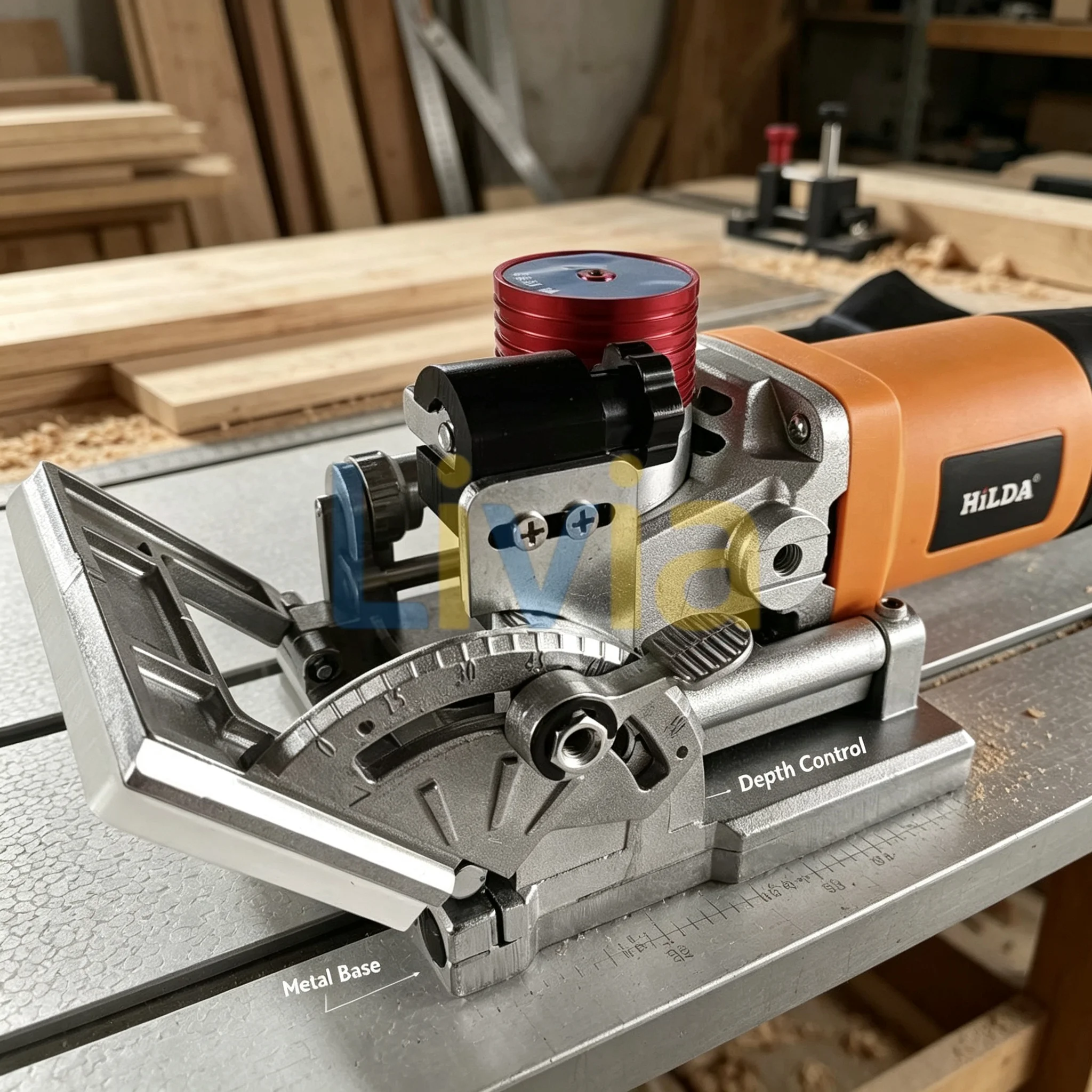 Livia Portable Hand-held Wood Slotting Machine Invisible Pieces Tenon Machine Jointing Pieces Panel Furniture Side Hole Boring