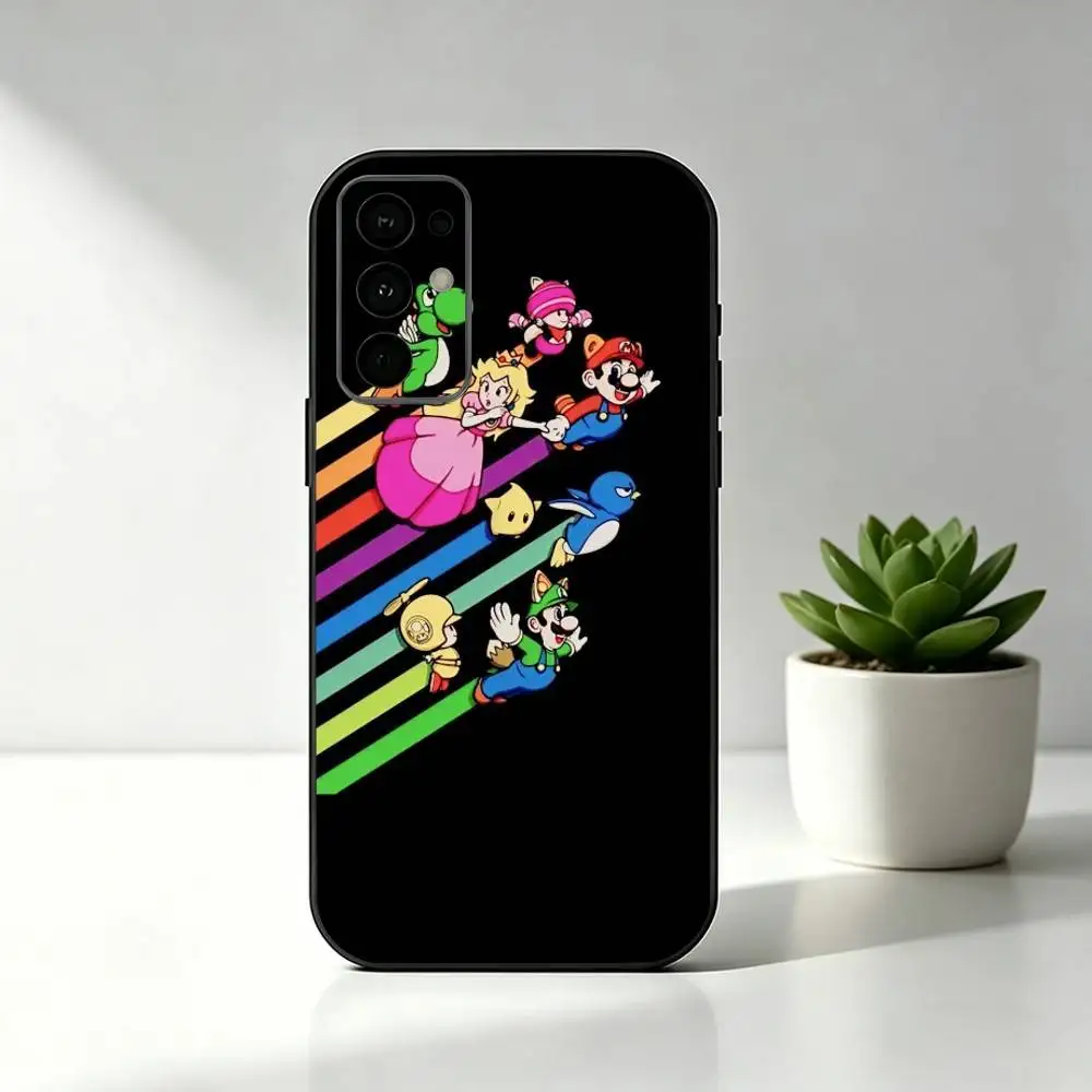 Games super m-mario Phone Case For Samsung S25,S24,S21,S22,S23,S30,Ultra,S20,Plus,Fe,Soft Silicone Black Cover view 3