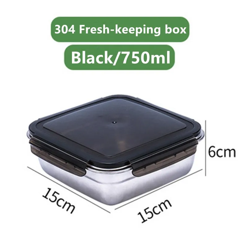 1200/750/400ML Lunch Box Sets Food Grade 304 Stainless Steel Anti-leak Bento Box Strong Tightness Microwave Can Heating Lunchbox