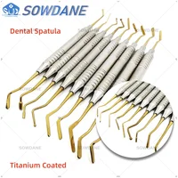 Espátula de estética Dental con punta recubierta de titanio, herramienta de llenado de resina compuesta, tapón de cemento, punta Flexible, relleno de restauración de dientes