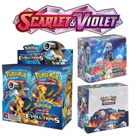 New 360Pcs Pokemon Cards Sun and Moon Evolution 151 Pokemon Booster Box, Scarlet Violet Cards, Collectible Tradeiner Card Game Gift