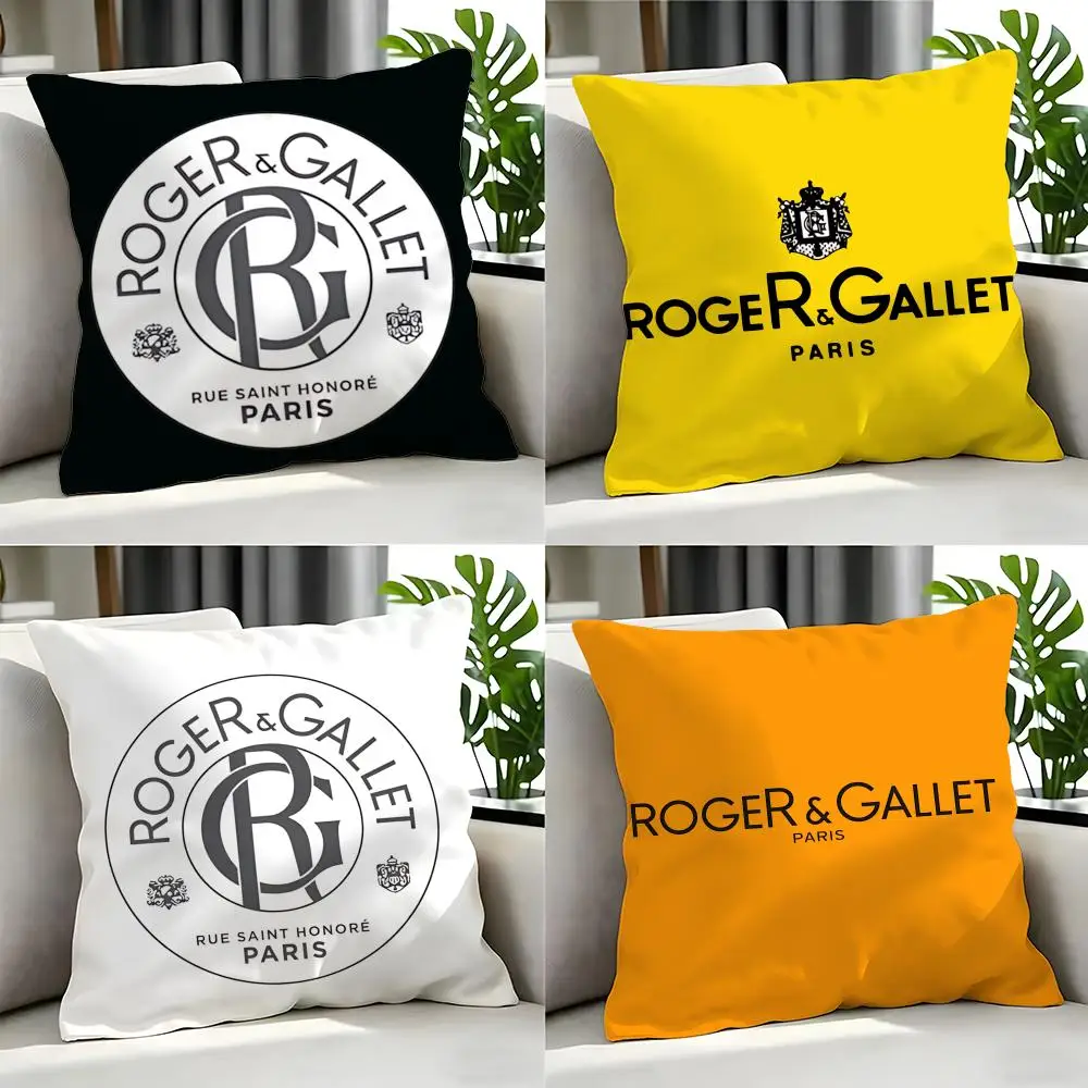 Capa de Almofada Roger Gallet com Fragrância, Conjunto de 4 Peças 50x50 45x45 40x40, Fronha Decorativa para Sofá e Decoração de Casa