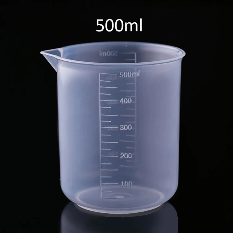 50ML/100ML/300ML/500ML Graduated Cup Measuring Cup Kitchen Baking Supplies Transparent Plastic Beaker Cup With Scale Chemical La