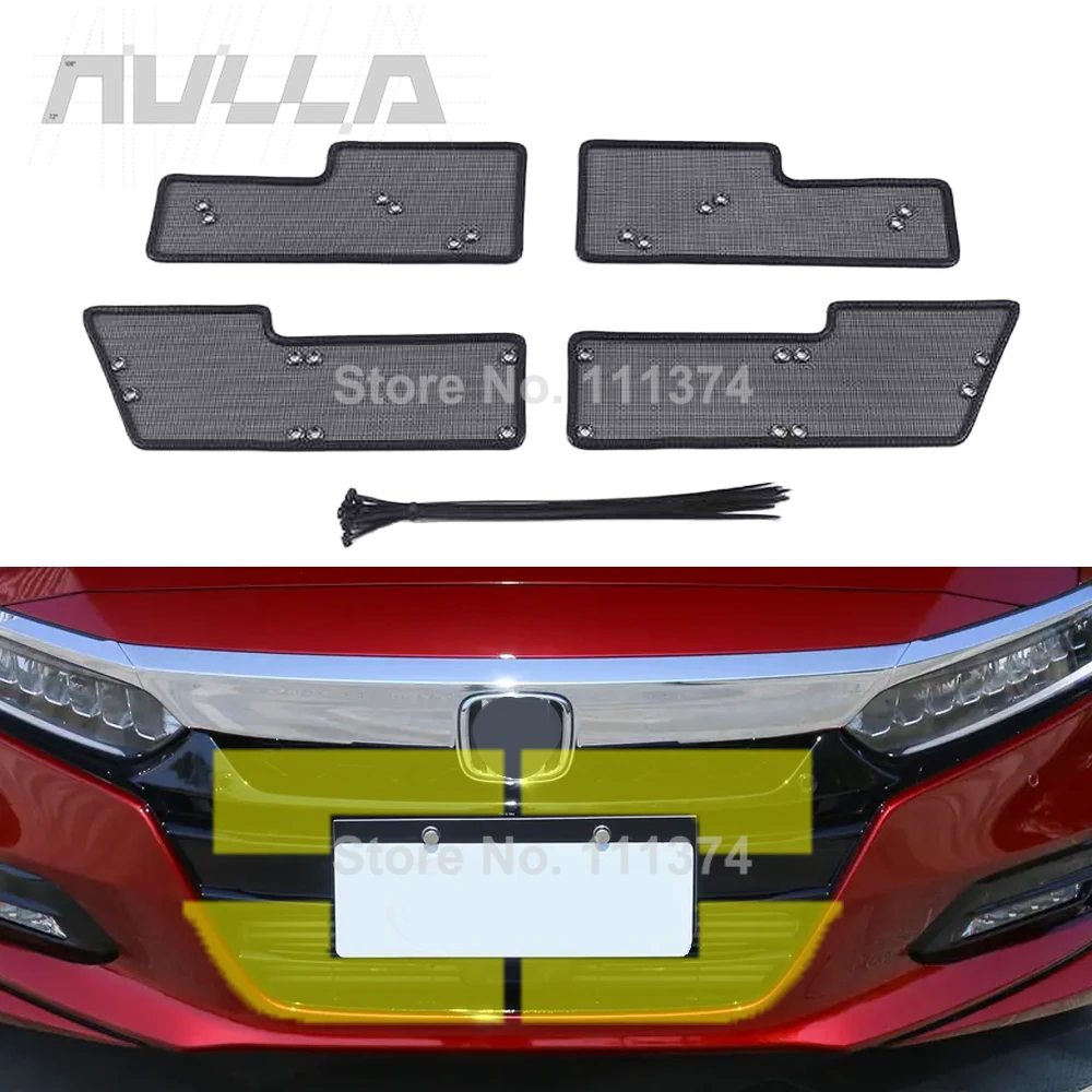 

Для Honda Accord 10 2018 2019 2020 2021 сетка от насекомых, вставная сетка для передней решетки, защита от комаров и пыли