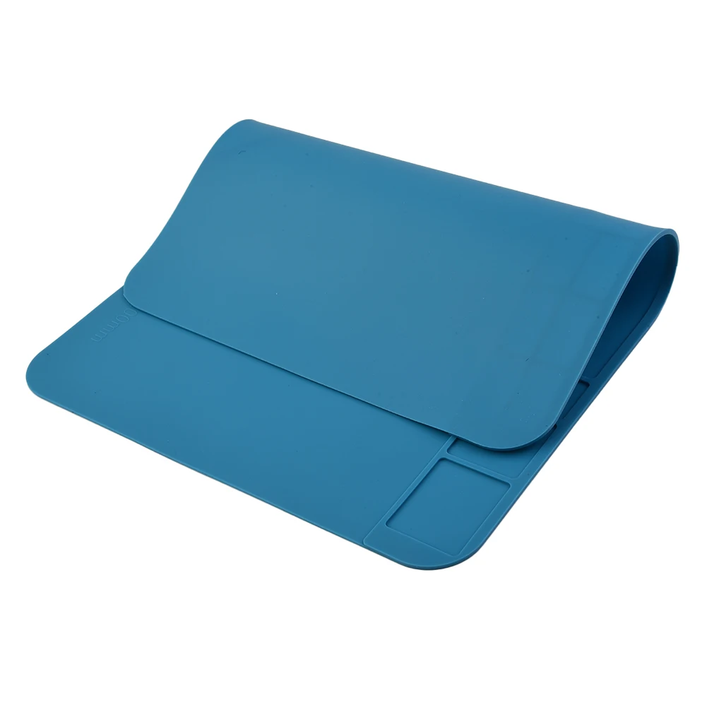 Pad Wärmedämmmatte Silikon 30 cm * 20 cm Zubehörstation Blau Wasserdicht Schreibtischunterlage Staubdicht Telefon 1-2 mm Dicke