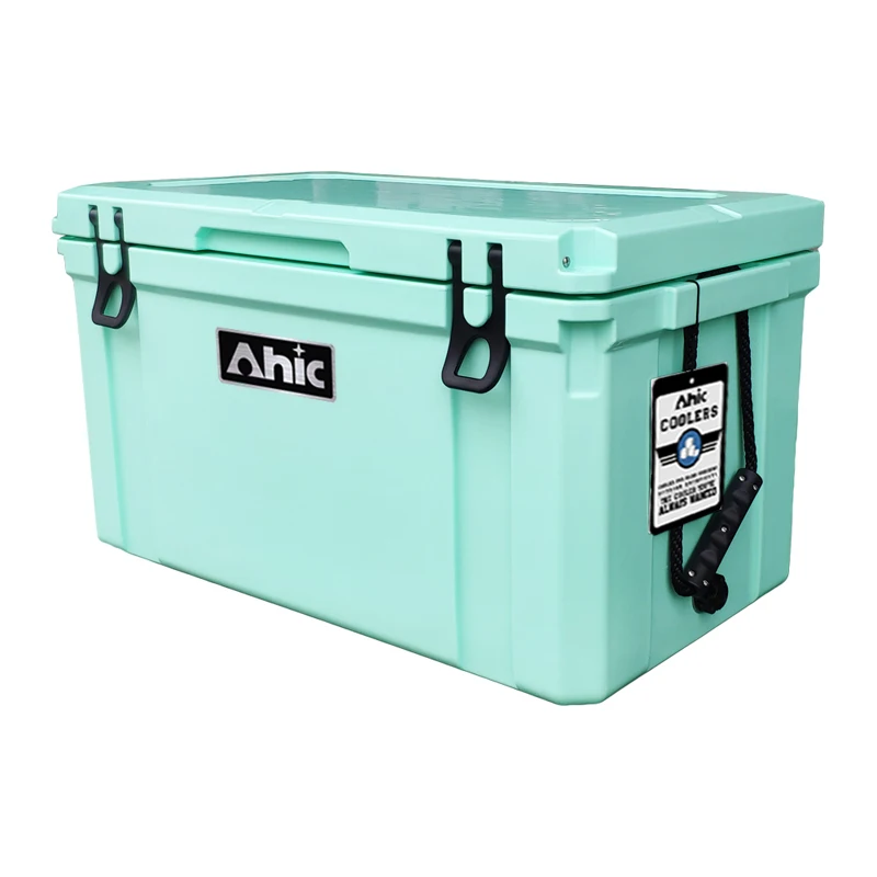 75L Insulated PE Ice Cooler Box with Rope Handle 5 Days Ice Retention for Outdoor Wine Food Camping Fishing Large Ice Chest