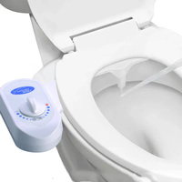 Bidet Toilet Seat Attachment Water Pressure Control Self-Cleaning Dual Nozzle Personal Hygienic Ass Sprayer Bathroom Accessories