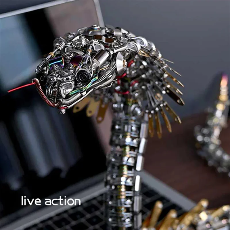 Mechanical Viper Cobra Snake 3D Puzzle Metal Model Building Kit Model DIY Assembly Toys
