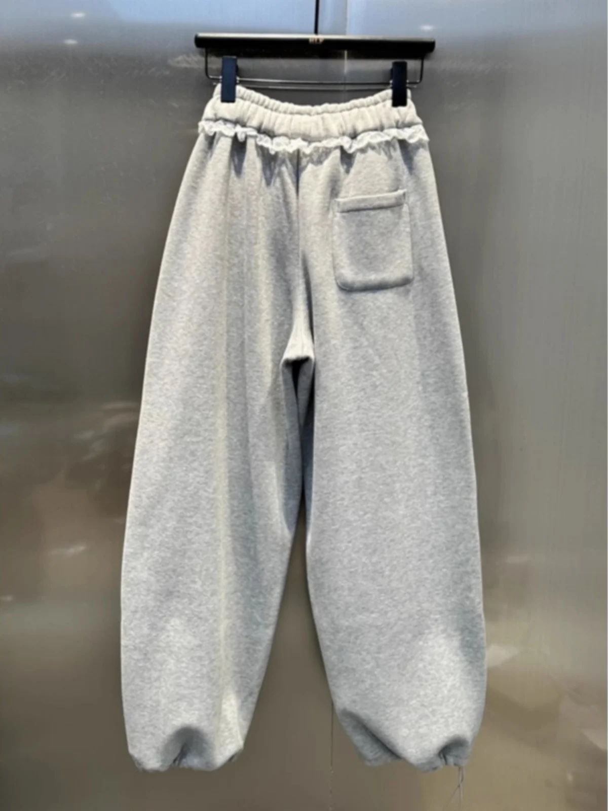 

Lace Patchwork Thiened Fce Women's Casual Pants Autumn Winter New Sle Loose Slimming Korean Sle Cuffed Pants