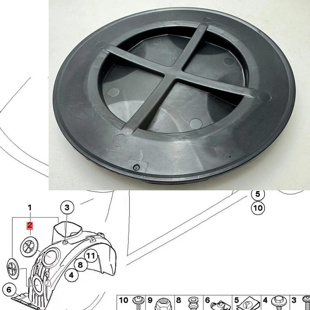 

Front Wheel Mudguard Fender Lining Bulb Cap Arch Headlight Access Cover Fit For BMW Mini F59 R56 F56 R55 F55 51772751776