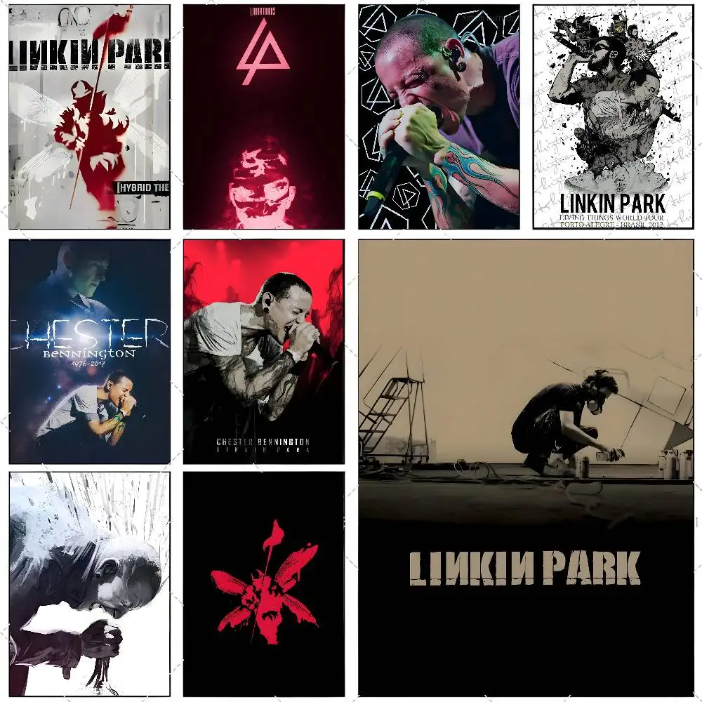Band L-Linkin Cool P-Park Poster Hochauflösender Kunstaufkleber Selbstklebende, wasserfeste Heimdekoration