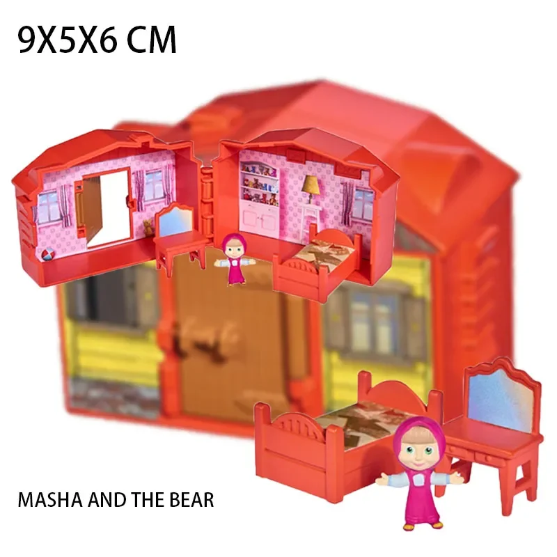 Nuevo Martha y el oso-Colección de mini casas, muebles de casa para niños y juego de juguetes familiares