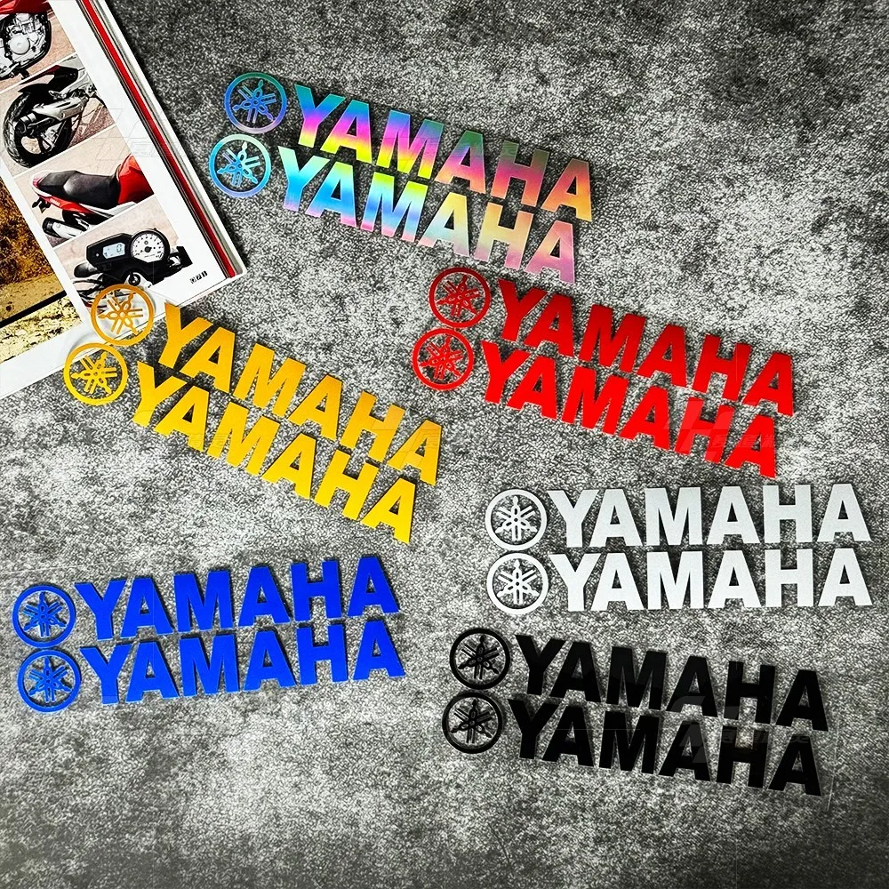 

2Pcs/Set Motorcycle Reflective Stickers, Engraved Letters YAMAHA Logo Decals for Yamaha R1 R3 R6 MT07 MT09, Helmet Body Decor