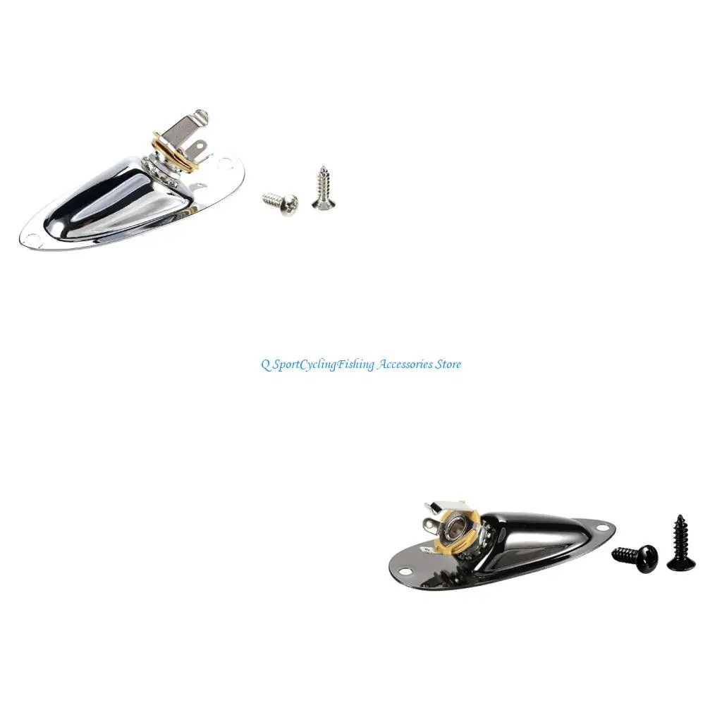 Placa soquete entrada e saída guitarra profissional com conjunto arruela dente engrenagem