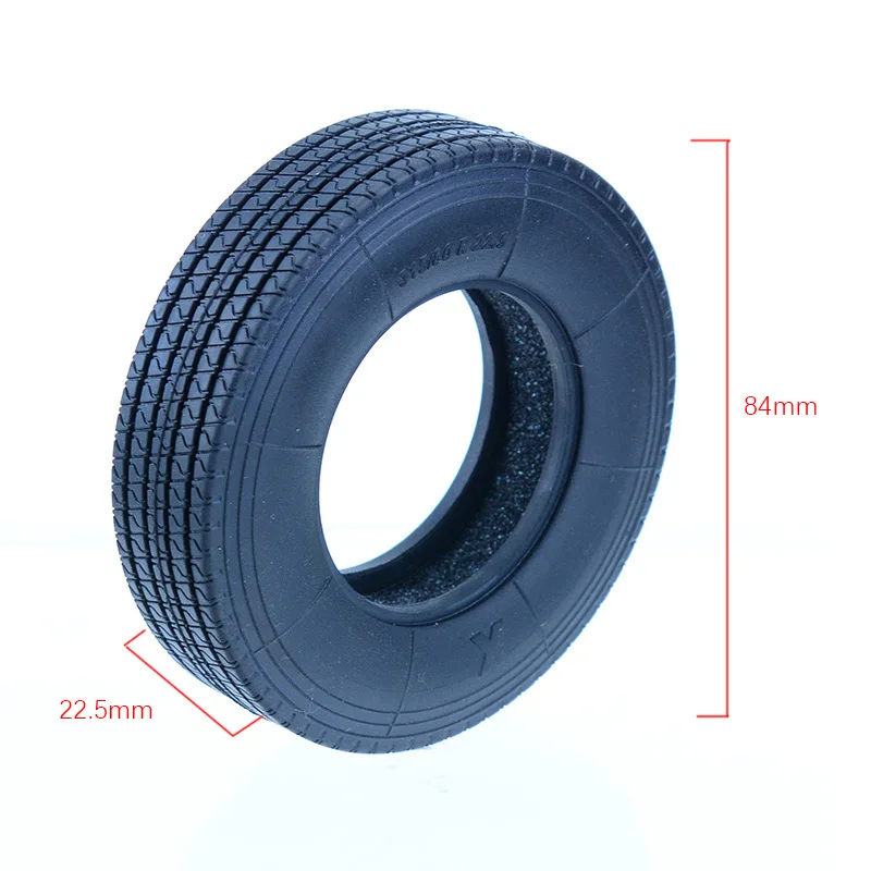 2pcs 1/14 RC Truck Rubber Tire Tyre for Tamiya RC Truck Tipper SCANIA 770S VOLVO BENZ MAN TGX Car Hub Wheel Accessories