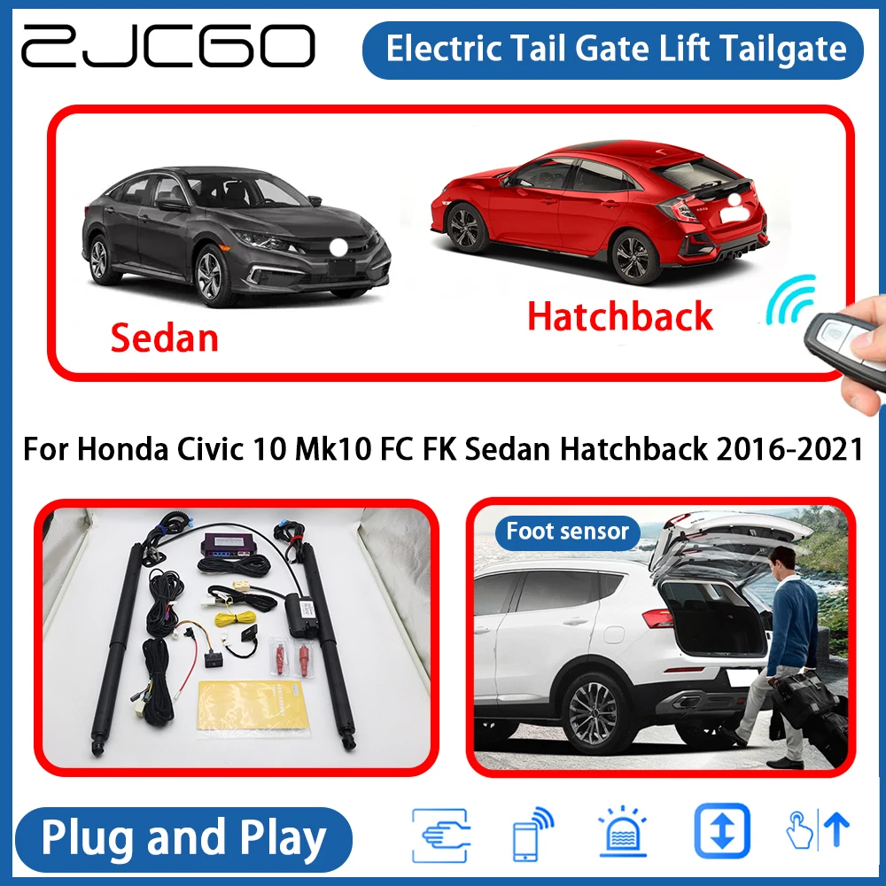

for Honda Civic 10 Mk10 FC FK Sedan Hatchback 2016-2021 Automatic Powered Tailgate Power Liftgate Electric Tail Gate Lift Assist