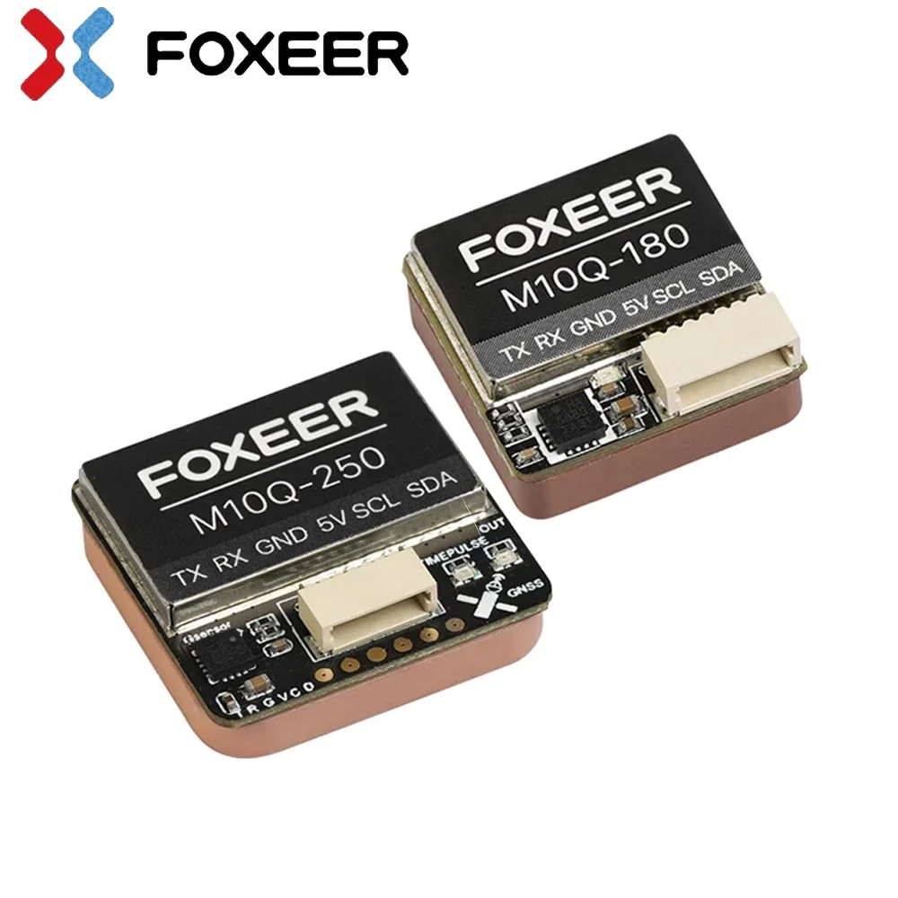 Foxeer M10Q-180 M10Q-250 5V 72CH M10 Dual Protocol GPS Module Built-in QMC5883 Compass Dual NMEA/UBLOX Protocol For RC FPV Drone