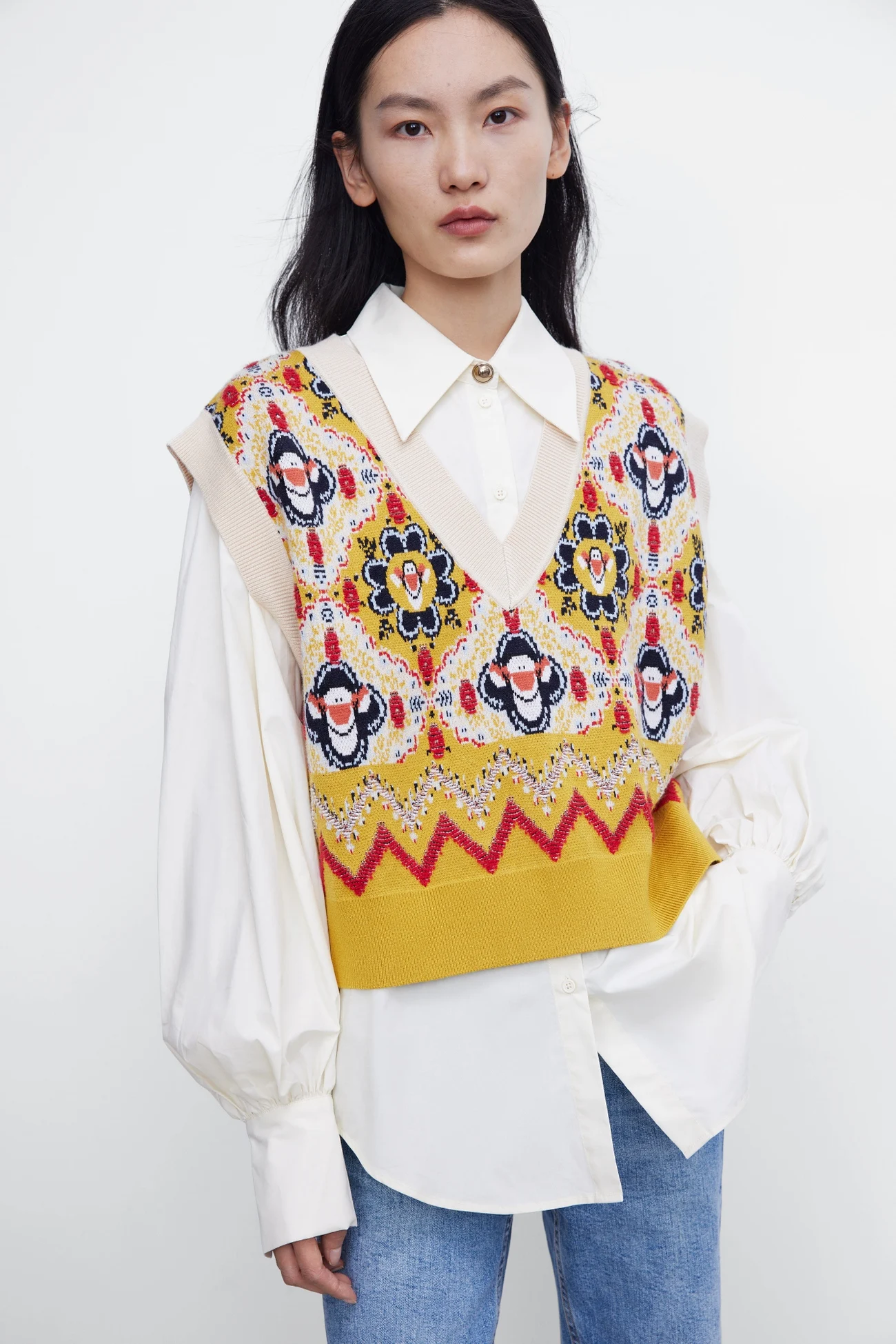 Ethereal 2024 new style of Women\'s casual jacquard knit vest
