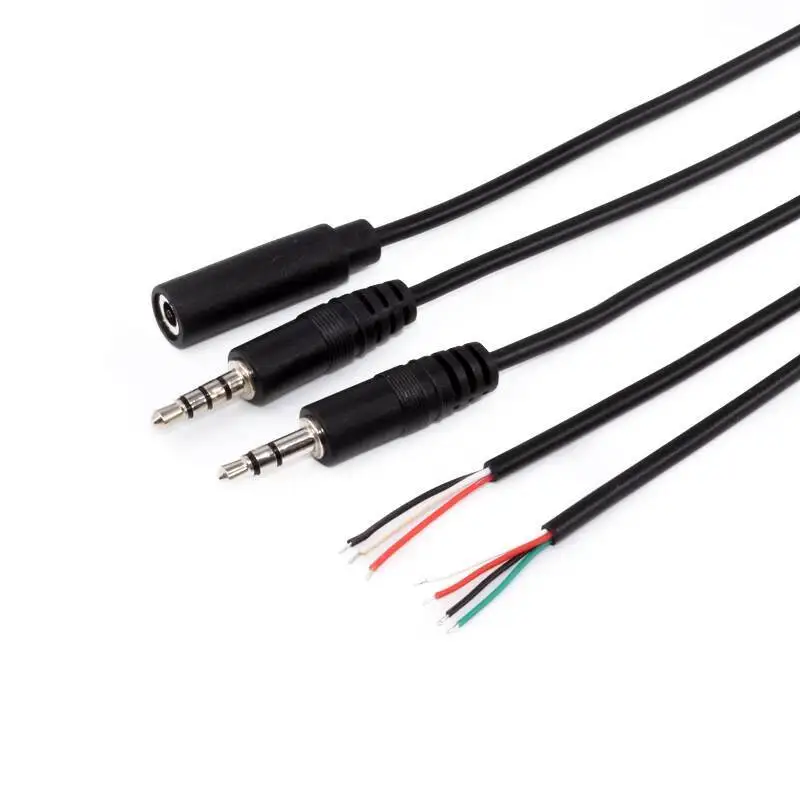 1 Stück 3,5-mm-Audiokabel AUX Einzelstecker 3-teilig Stecker auf Buchse Stereo 4 Aufnahmemöglichkeiten – Detail 1