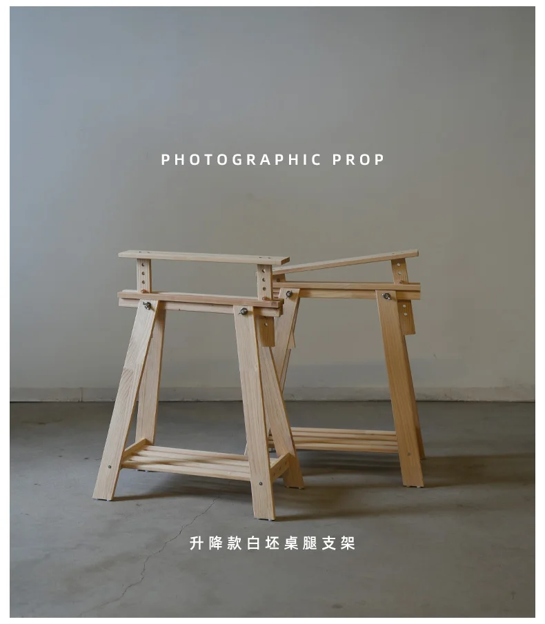 Rustic Wood Table Legs for Outdoor Photo Prop Stool Feet Vintage Workstation Base Industrial Photography Background Setting