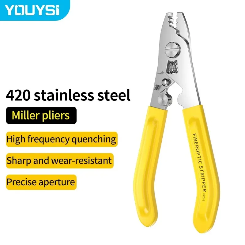 YOUYSI 3-port fiber miller pliers Fiber stripper Leather cable stripper Three port miller pliers Fiber stripper