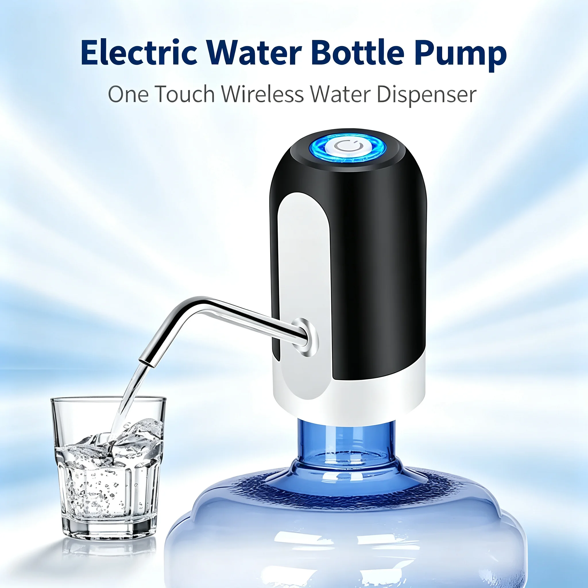 Drink Items Intelligent Water Bottle Dispenser Small Electric Water Pump Household Use Drinkware Kitchen Dining Bar Home Garden