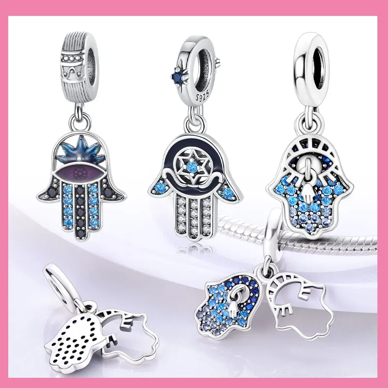 

925 Sterling Silver The Eye of Greece The Eye of The Devil Pendant Charm Bead Fit Original Pendant Bracelet DIY Women Jewelry